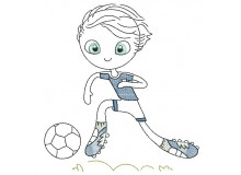 Stickdatei - Fußball Junge 1